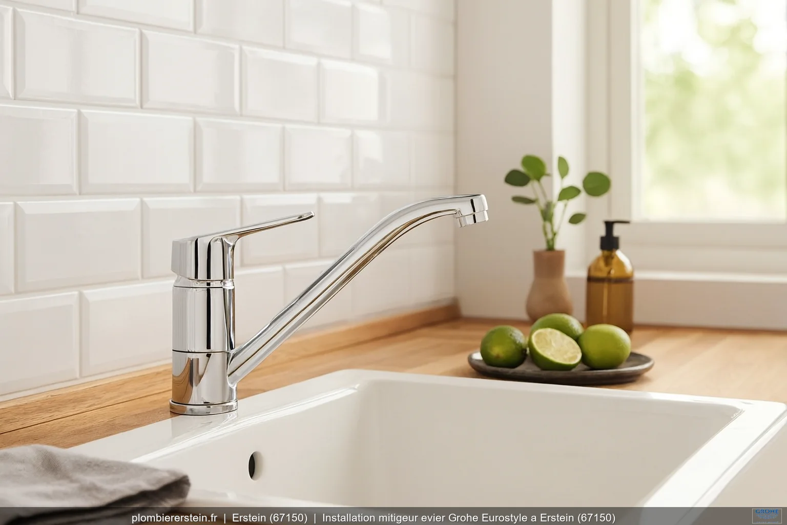 Installation mitigeur evier Grohe Eurostyle a Erstein (67150)