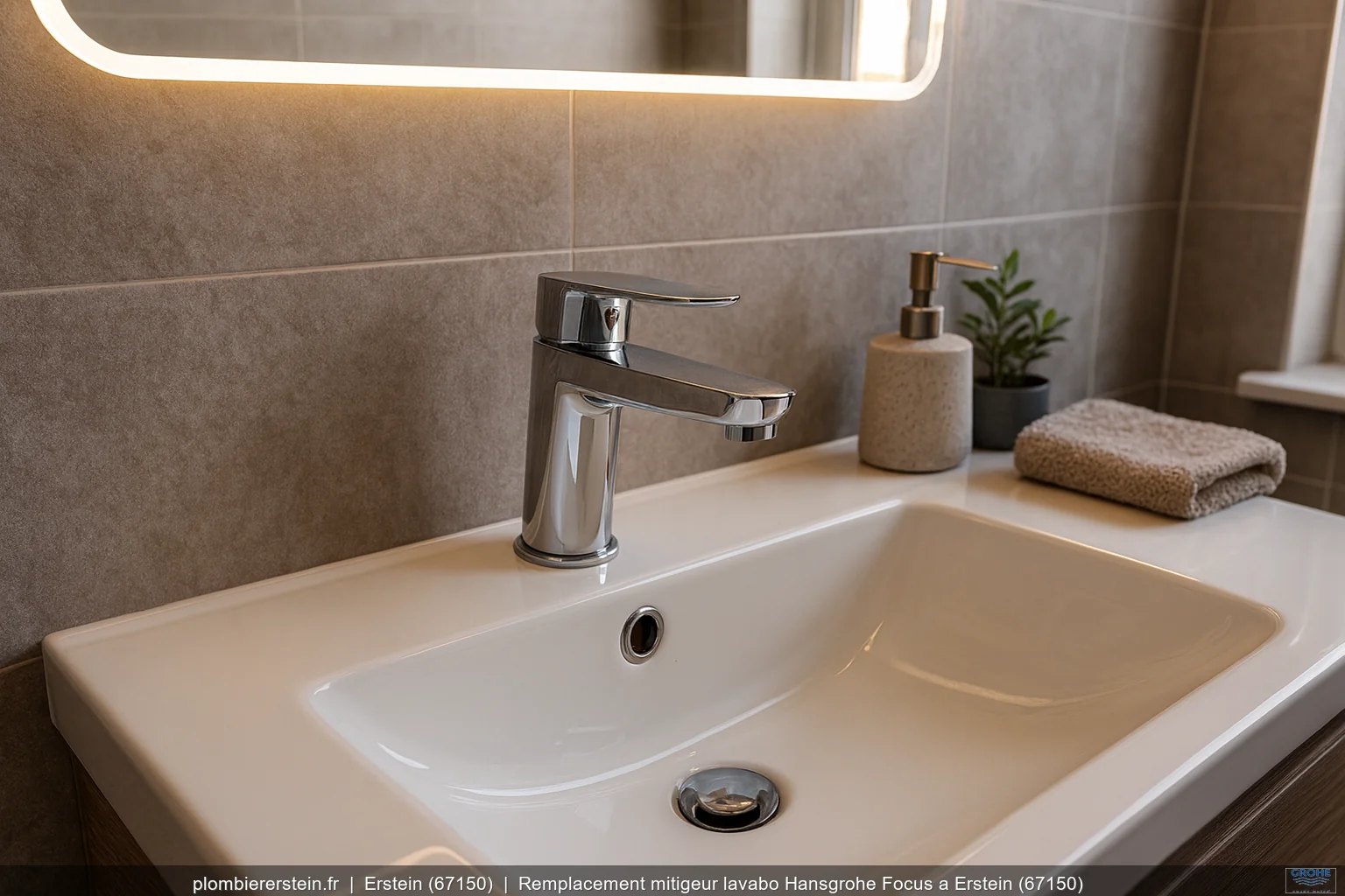 Remplacement mitigeur lavabo Hansgrohe Focus a Erstein (67150)