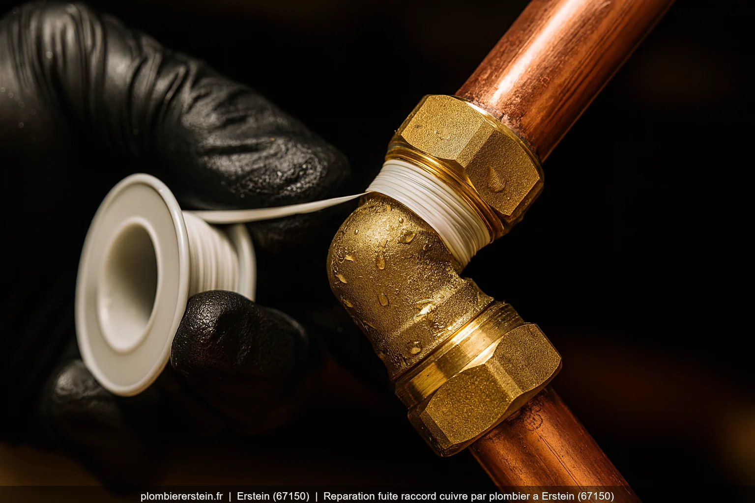 Reparation fuite raccord cuivre par plombier a Erstein (67150)
