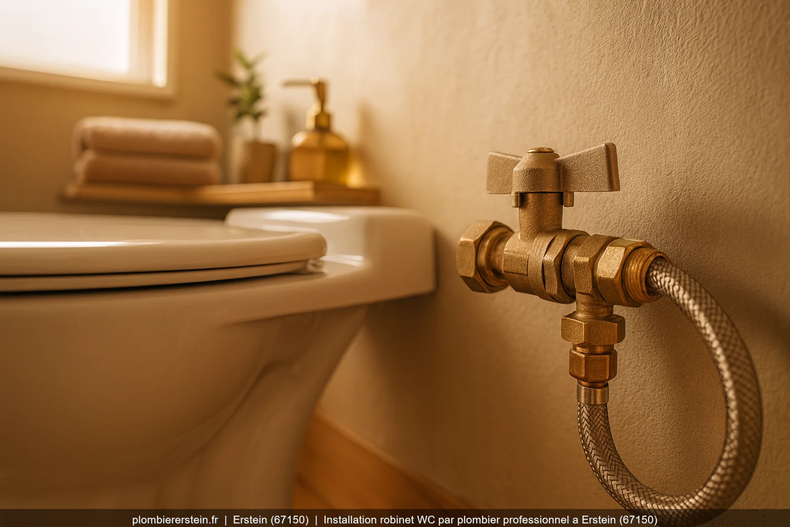Installation robinet WC par plombier professionnel a Erstein (67150)